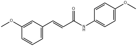 (2E)-3-(3-Methoxyphenyl)-N-(4-methoxyphenyl)-2-propenamide 结构式