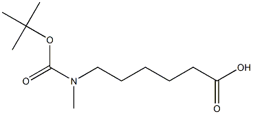 6-((叔丁氧基羰基)(甲基)氨基)己酸 结构式