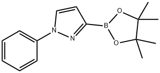 1-苯基-3-(4,4,5,5-四甲基-1,3,2-二噁硼烷-2-基)-1H-吡唑 结构式