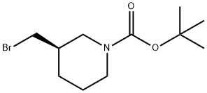 [(R)1-BOC-3-溴甲基哌啶 结构式