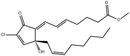 (5E,7E,14Z)-10-Chloro-12-hydroxy-9-oxoprosta-5,7,10,14-tetren-1-oic acid methyl ester 结构式