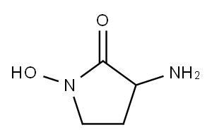 3-氨基-1-羟基吡咯烷-2-酮 结构式