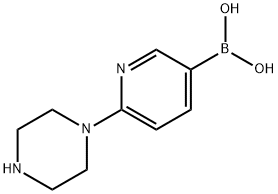 2-哌嗪基-5-吡啶硼酸 结构式