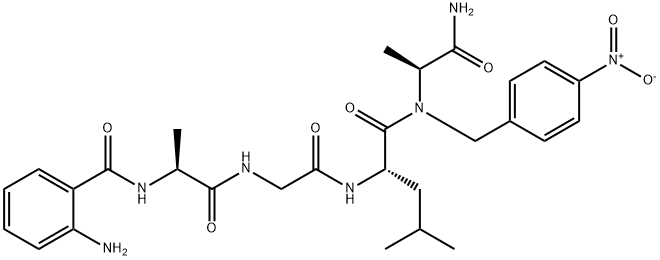 2-aminobenzoylalanyl-glycyl-leucyl-alanyl-4-nitrobenzylamide 结构式