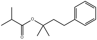 2-甲基丙酸-1,1-二甲基-3-苯基丙基酯 结构式