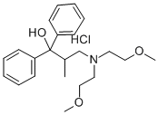 1,1-Diphenyl-2-methyl-3-(di-1-methoxyethyl)aminopropanol hydrochloride 结构式