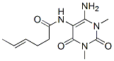 4-Hexenamide,  N-(6-amino-1,2,3,4-tetrahydro-1,3-dimethyl-2,4-dioxo-5-pyrimidinyl)- 结构式