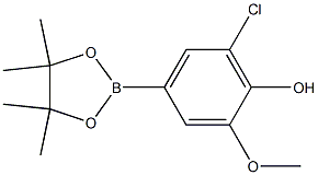 3-CHLORO-4-HYDROXY-5-METHOXYPHENYLBORONIC ACID, PINACOL ESTER 结构式