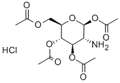 1,3,4,6-四-O-乙酰基-2-氨基-2-脱氧-Β-D-葡萄糖盐酸盐 结构式