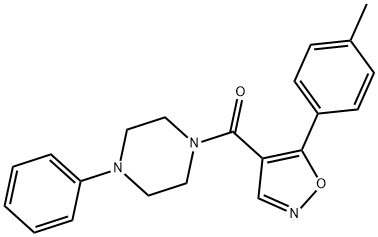 Methanone, [5-(4-methylphenyl)-4-isoxazolyl](4-phenyl-1-piperazinyl)- 结构式