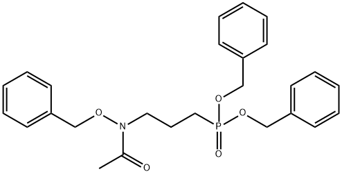 P-[3-[乙酰基(苯基甲氧基)氨基]丙基]膦酸二苄酯 结构式