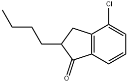 2-丁基-4-氯-2,3-二氢-1H-茚-1-酮 结构式