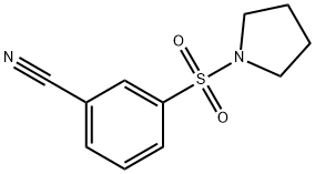 3-(吡咯烷-1-基磺酰基)苯甲腈 结构式