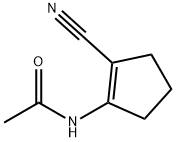 1-乙酰氨基-2-氰基-1-环戊烯 结构式