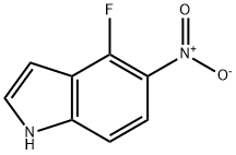 1H-Indole, 4-fluoro-5-nitro- 结构式