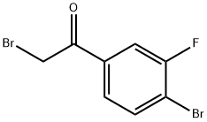 2-溴-1-(4-溴-3-氟苯基)乙酮 结构式