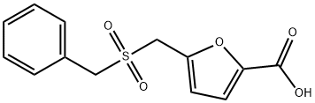 5-PHENYLMETHANESULFONYLMETHYL-FURAN-2-CARBOXYLIC ACID 结构式