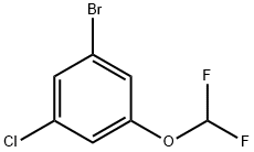 1-溴-3-氯-5-(二氟甲氧基)苯 结构式