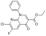 7-CHLORO-6-FLUORO-4-OXO-1-PHENYL-1,4-DIHYDRO-[1,8]NAPHTHYRIDINE-3-CARBOXYLIC ACID ETHYL ESTER 结构式