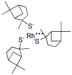 rhodium(3+) 2,6,6-trimethylbicyclo[3.1.1]heptane-2-thiolate 结构式