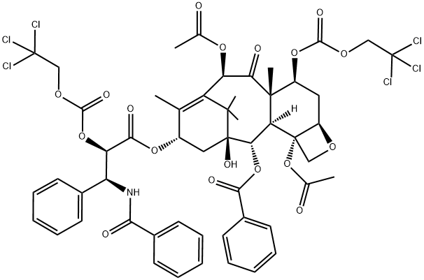 2',7-二[(2,2,2-三氯乙氧基)羰基]紫杉醇 结构式