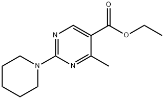 4-甲基-2-哌啶-1-基-嘧啶-5-甲酸乙酯 结构式