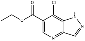 7-氯-吡唑并[4,3-B]吡啶-6-羧酸乙酯 结构式