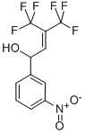 1-(m-Nitrophenyl)-4,4,4-trifluoro-3-trifluoromethyl-2-buten-1-ol 结构式