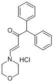 1,1-Diphenyl-4-morpholino-3-buten-2-one hydrochloride 结构式