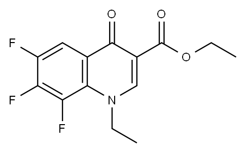 1-乙基-6,7,8-三氟-1,4-二氢-4-氧代-3-喹啉甲酸乙酯 结构式