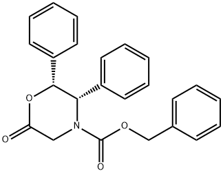 (2R,3S)-N-苄氧羰基-2,3-二苯基吗啉-6-酮 结构式