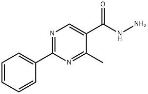 4-甲基-2-苯基-5-嘧啶甲酰肼 结构式