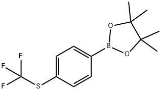 4-三氟甲硫基苯硼酸频哪醇酯 结构式