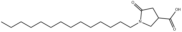 1-十四烷基-5-氧代吡咯烷-3-羧酸 结构式