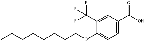 4-Octyloxy-3-trifluoromethylbenzoic acid 结构式