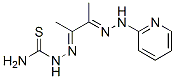 2-[1-Methyl-2-[2-(2-pyridinyl)hydrazono]propylidene]hydrazinecarbothioamide 结构式