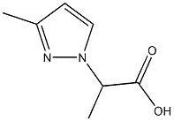 2-(3-甲基吡唑-1-基)丙酸 结构式