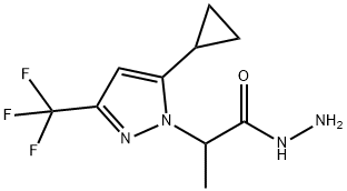 2-(5-环丙基-3-(三氟甲基)-1H-吡唑-1-基)丙酰肼 结构式