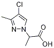 2-(4-氯-3-甲基-吡唑-1-基)丙酸 结构式