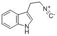 3-(2-异氰基乙基)-1H-吲哚 结构式