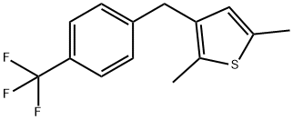 2,5-二甲基-3-(4-(三氟甲基)苄基)噻吩 结构式