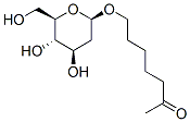 5-Methylcarbonylpentyl-2-deoxy beta-D-Glucopyranoside 结构式