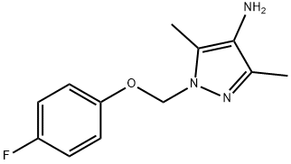 1-[(4-氟苯氧基)甲基]-3,5-二甲基-1H-吡唑-4-胺 结构式
