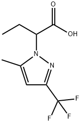 2-[5-甲基-3-(三氟甲基)-1H-吡唑-1-基]丁酸 结构式