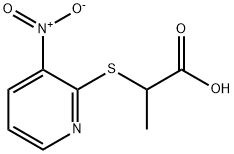 2-[(3-NITRO-2-PYRIDYL)THIO]PROPANOIC ACID 结构式