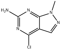 4-氯-1-甲基-1H-吡唑并[3,4-D〕嘧啶-6-胺 结构式