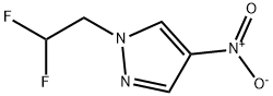 1-(2,2-二氟乙基)-4-硝基-1H-吡唑 结构式