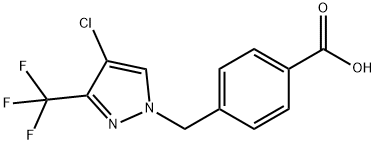 4-{[4-氯-3-(三氟甲基)-1H-吡唑-1-基]甲基}苯甲酸 结构式