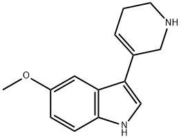 5-Methoxy-3-[(1,2,5,6-tetrahydropyridin)-3-yl]-1H-indole 结构式