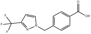 4-{[3-(三氟甲基)-1H-吡唑-1-基]甲基}苯甲酸 结构式